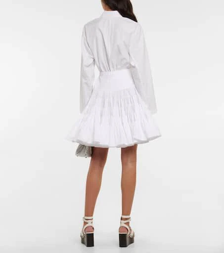 Alaïa Ruffled cotton poplin miniskirt 3