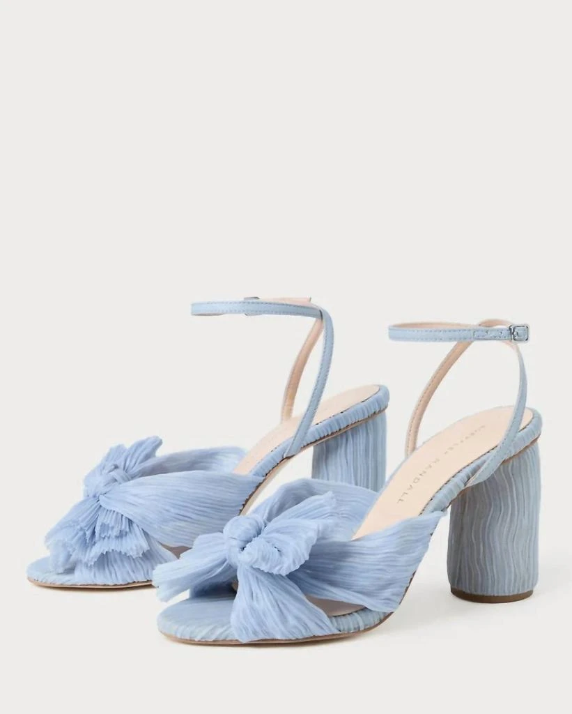Loeffler Randall Women's Camellia Pleated Bow Heels In Blue 3
