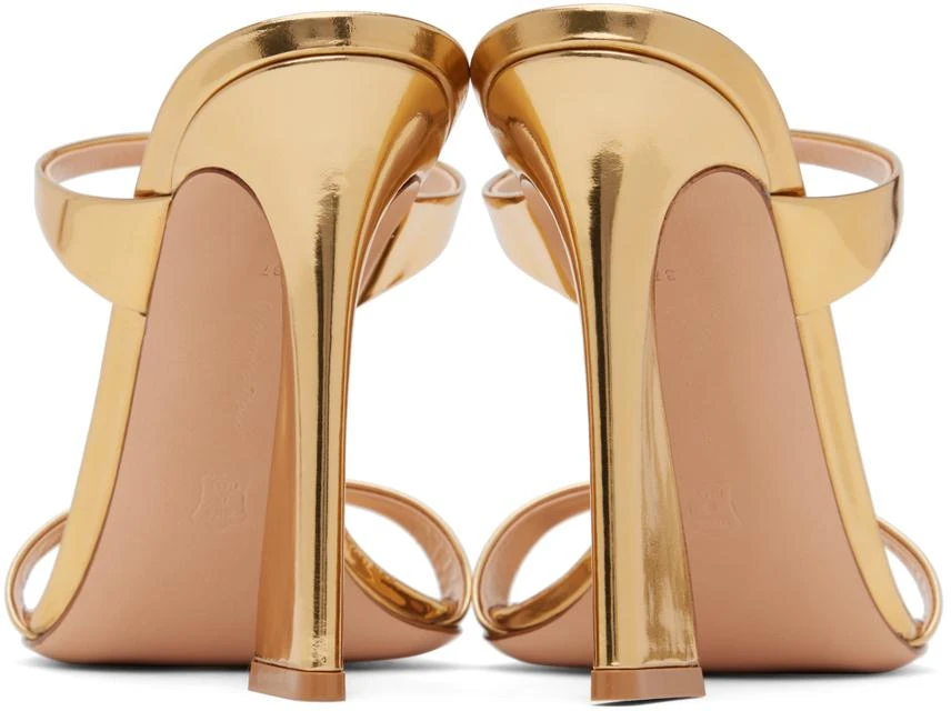 Gianvito Rossi Gold Aura Heeled Sandals 2