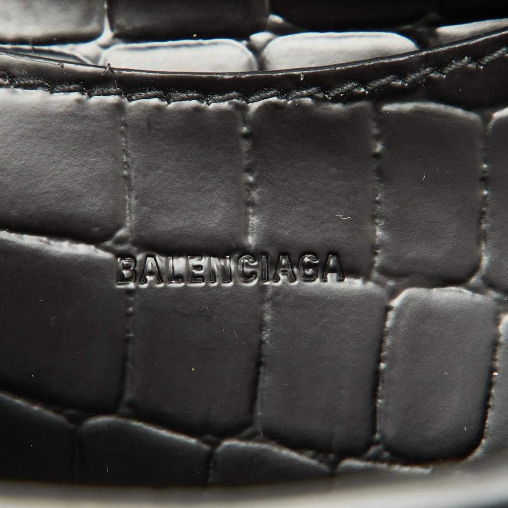 Balenciaga Balenciaga Black Croc Embossed Leather Mini Neo Classic Shoulder Bag 8