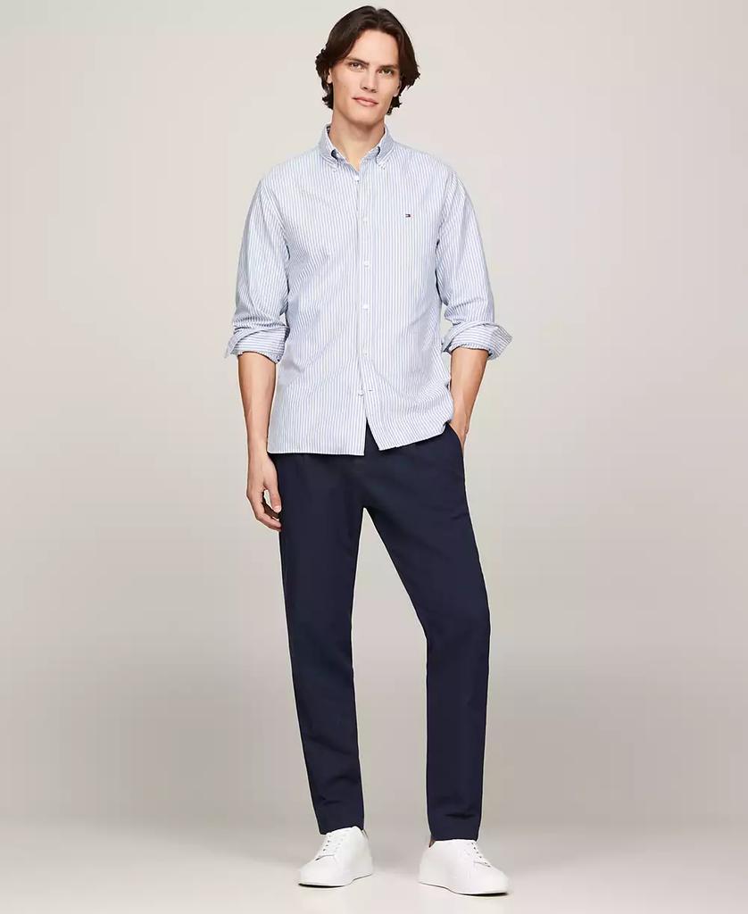 Tommy Hilfiger Men's Regular-Fit Striped Heritage Oxford Long-Sleeve Shirt