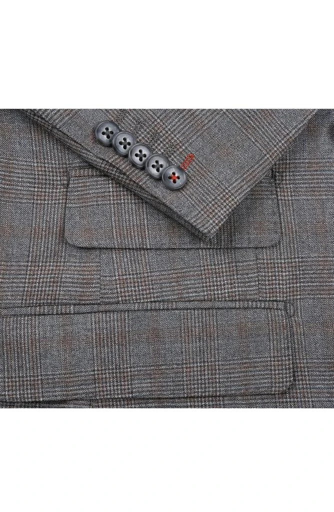 English Laundry Plaid Double Breasted Wool Blend Suit 5