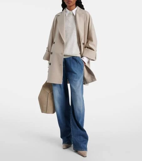 Brunello Cucinelli 80 Monili suede slingback pumps 3