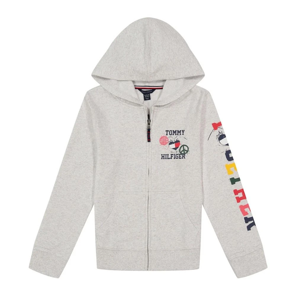 Tommy Hilfiger Toddler Girls Together Logo Fleece Zip-Up Hoodie 1