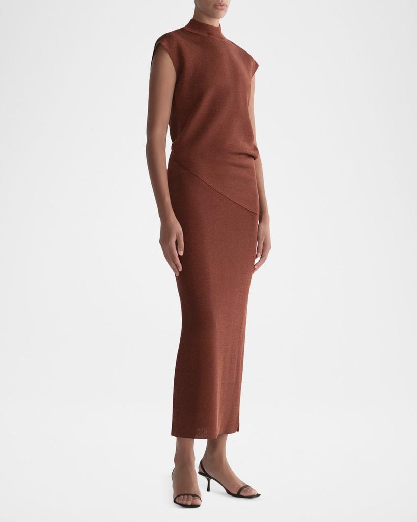 A.L.C. Edith Asymmetric Mock-Neck Top