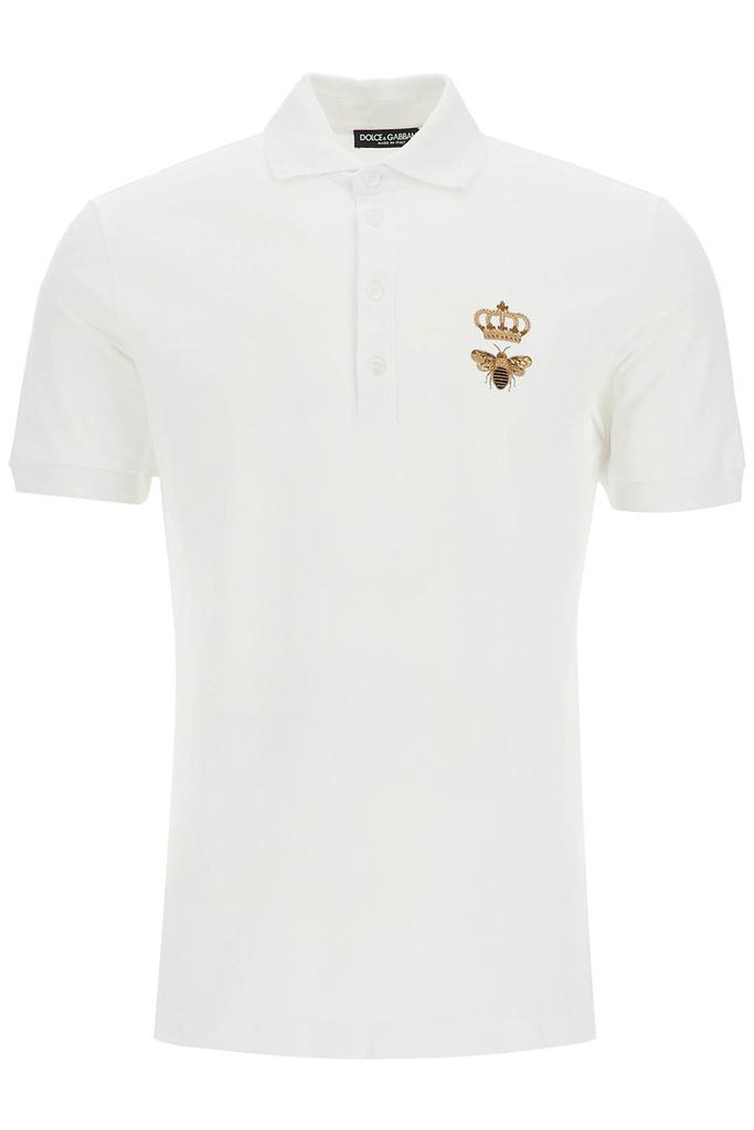 DOLCE & GABBANA slim fit polo shirt with embroidery