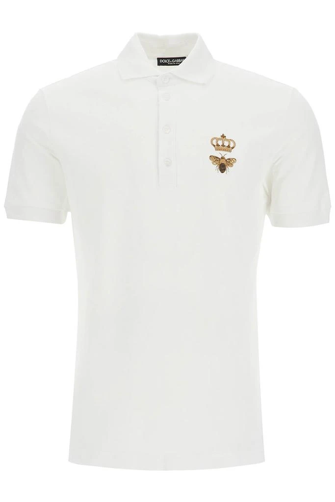 DOLCE & GABBANA slim fit polo shirt with embroidery 1