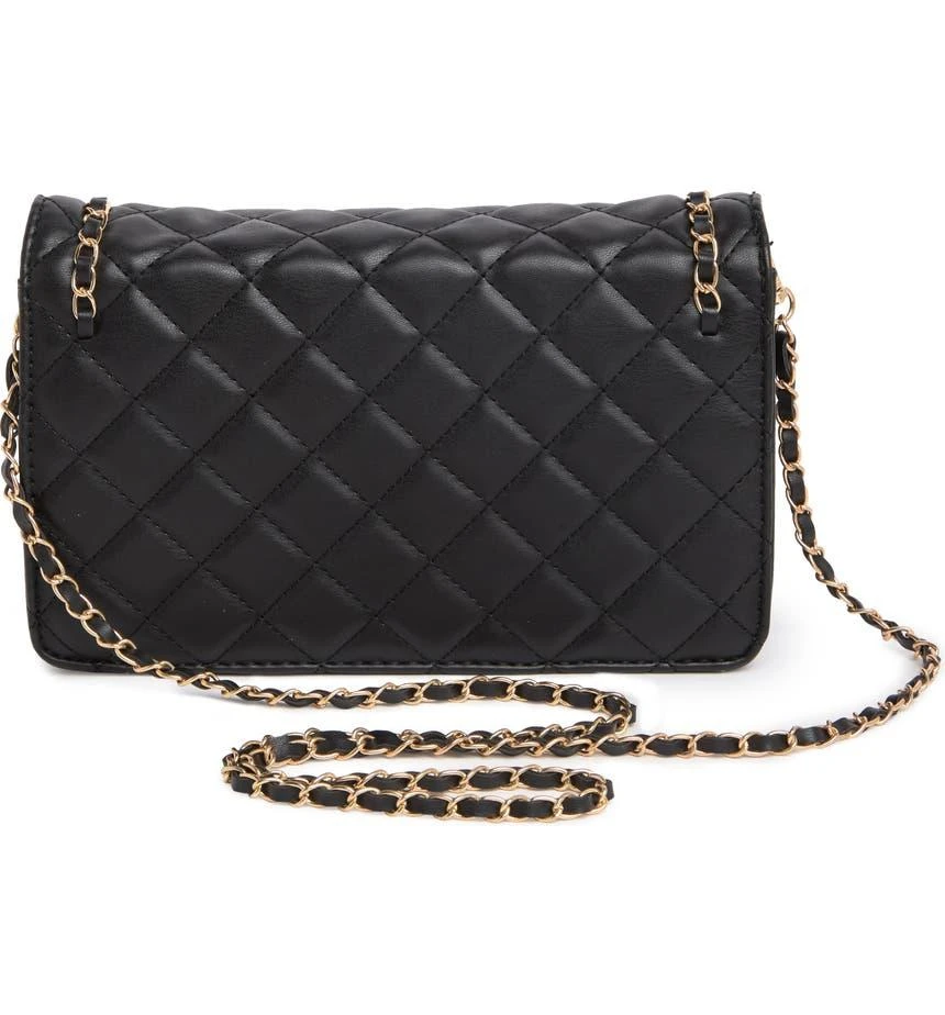 Badgley Mischka Chain Quilt Faux Leather Crossbody Bag 3