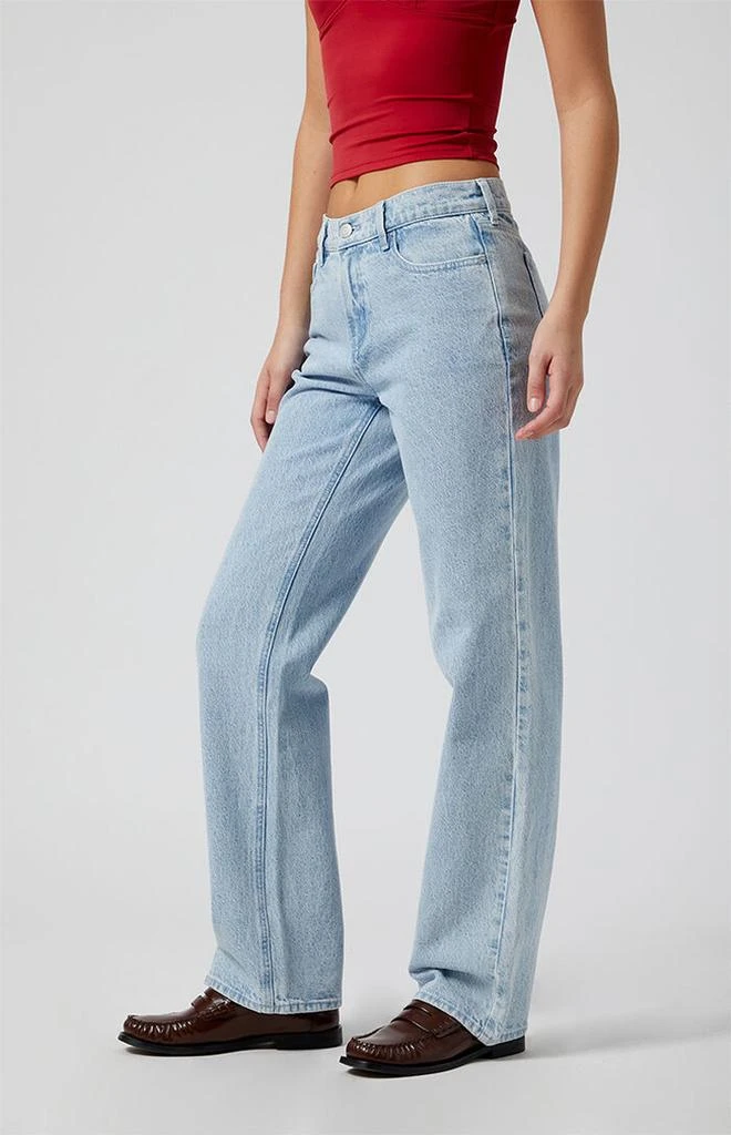 PacSun Jordyn Low Rise Straight Leg Jeans Light Indigo 3