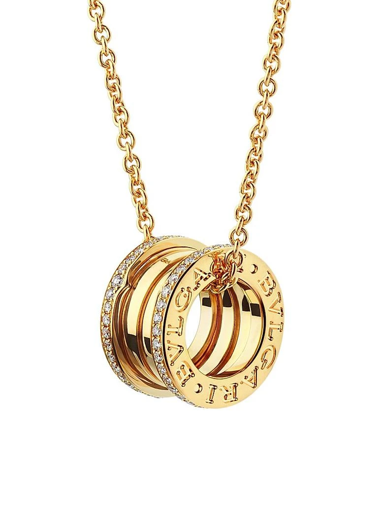 BVLGARI B.Zero1 18K Yellow Gold & 0.41 TCW Diamond Pendant Necklace 4