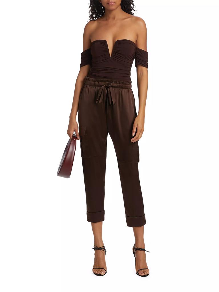 Cami NYC Louis Off-The-Shoulder Ruched Bodysuit