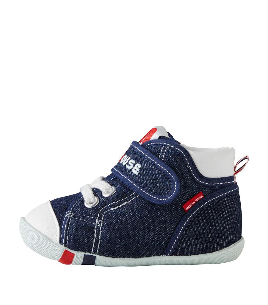 Miki House Velcro High-Top Sneakers