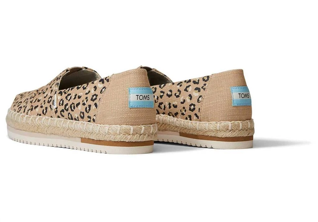 TOMS Women's Alpargata Platform Rope Espadrilles In Natural Textured Cheetah 4