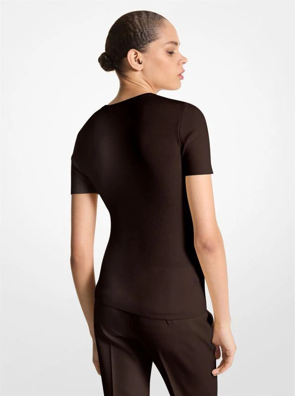 Michael Kors Cashmere Short-Sleeve Sweater 2