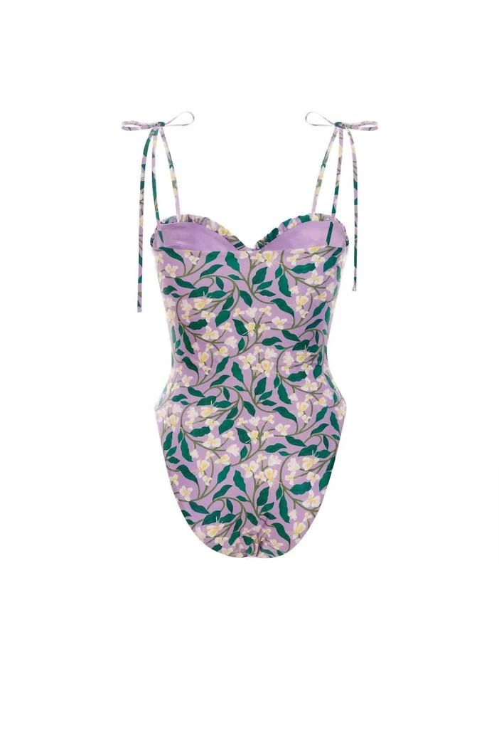 Agua by Agua Bendita Ebanos Dos Gardenias One-Piece In Lilac 4