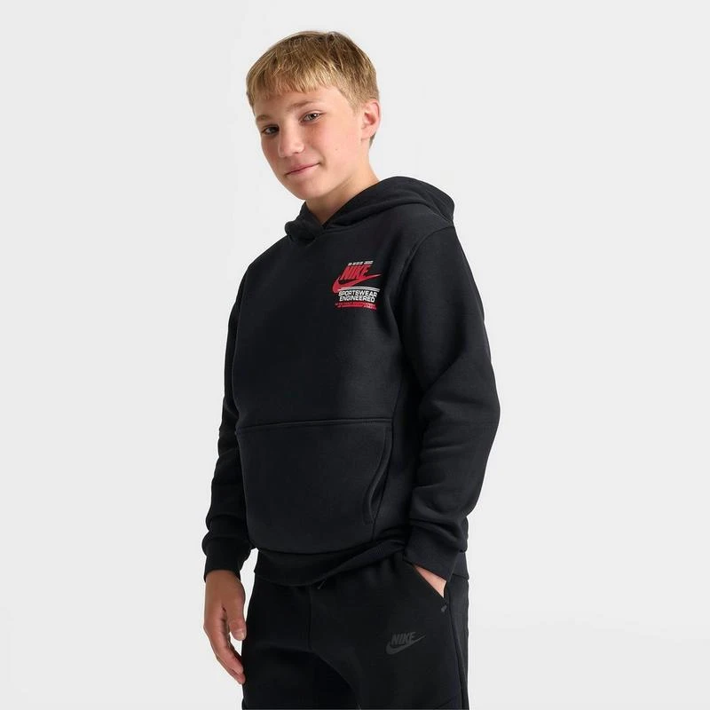 NIKE Big Kids' Nike Sportswear Futura Club Pullover Hoodie 4