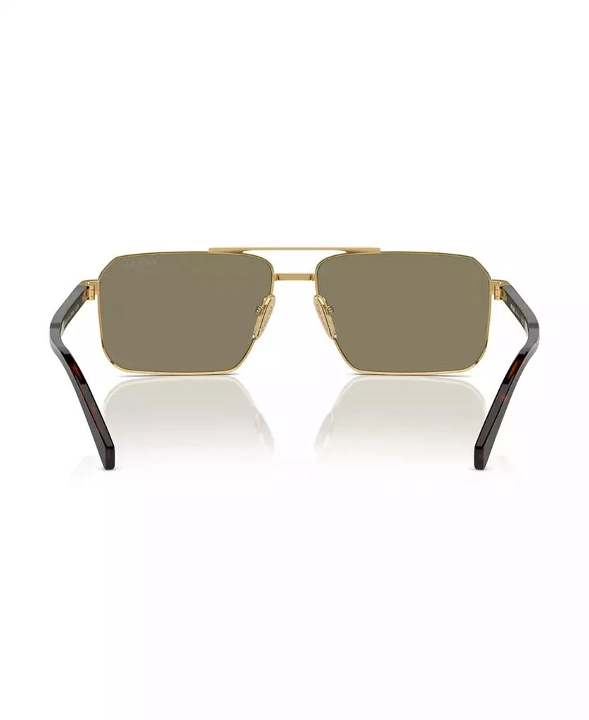 Prada Iconic Plaque Rectangle Men's Sunglasses, PR A57S 5