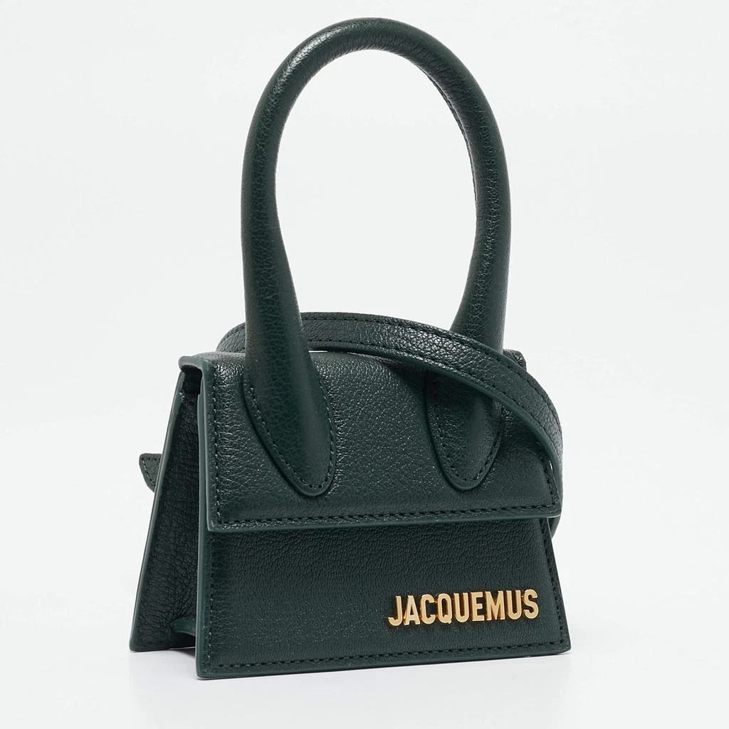 Jacquemus Jacquemus Green Leather Mini Le Chiquito Top Handle Bag 3