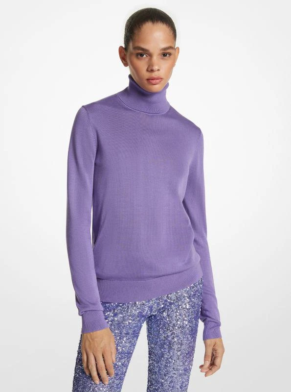 Michael Kors Featherweight Silk Turtleneck Sweater 1