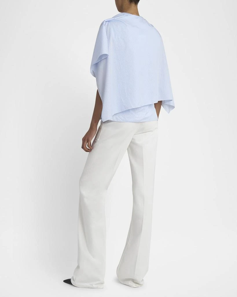 Salvatore Ferragamo Striped Poplin Handkerchief Blouse 3