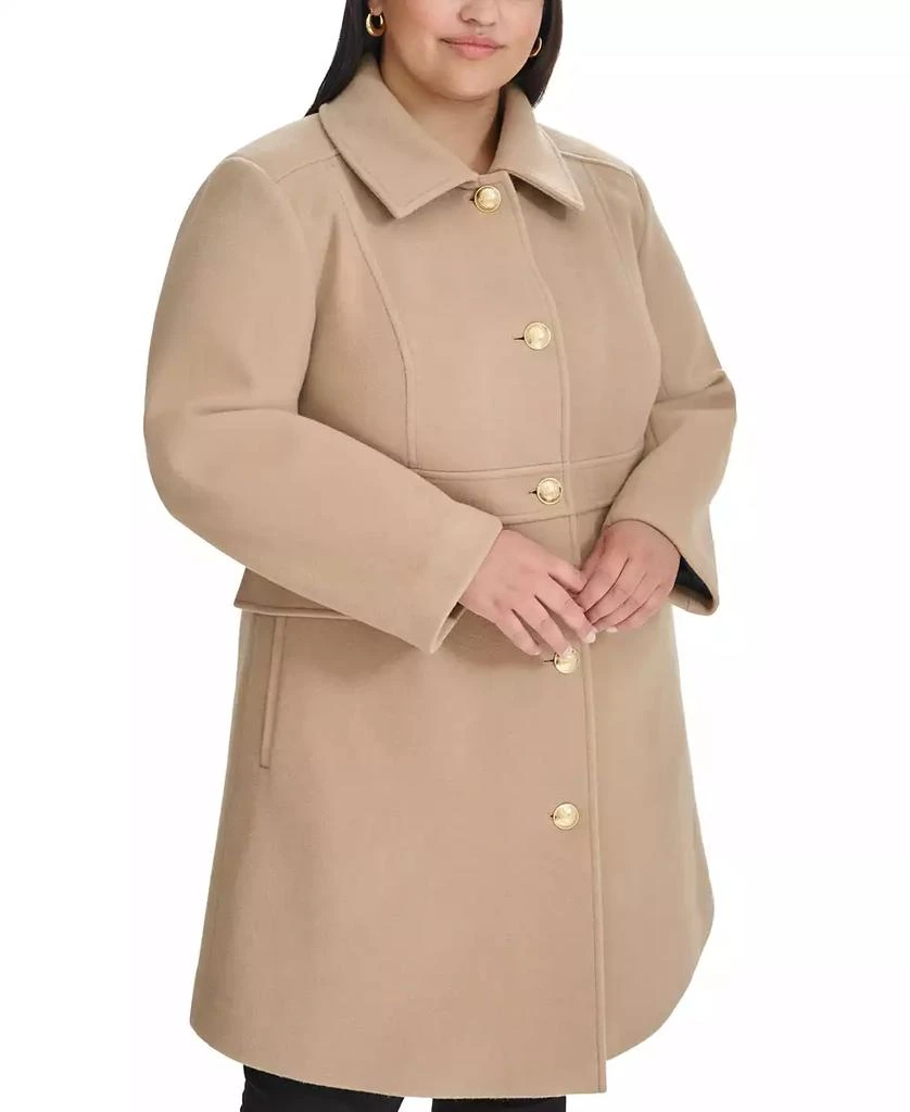 Tommy Hilfiger Plus Size Collared Button-Front Coat, Created for Macy's 6