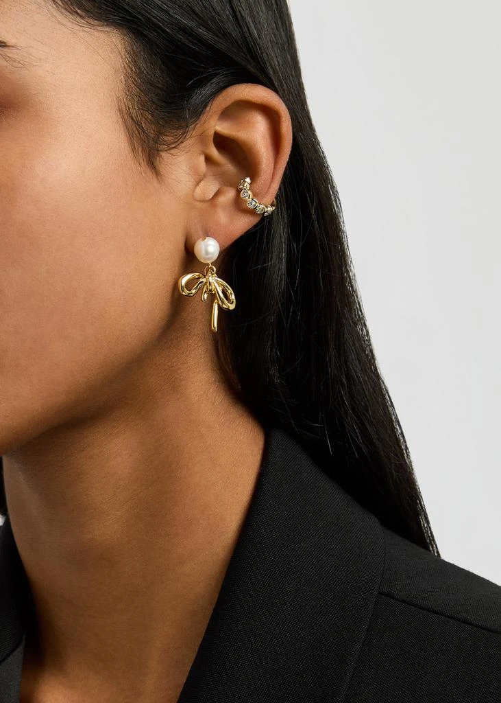 Completedworks Arc crystal-embellished 18kt gold-vermeil ear cuff 2