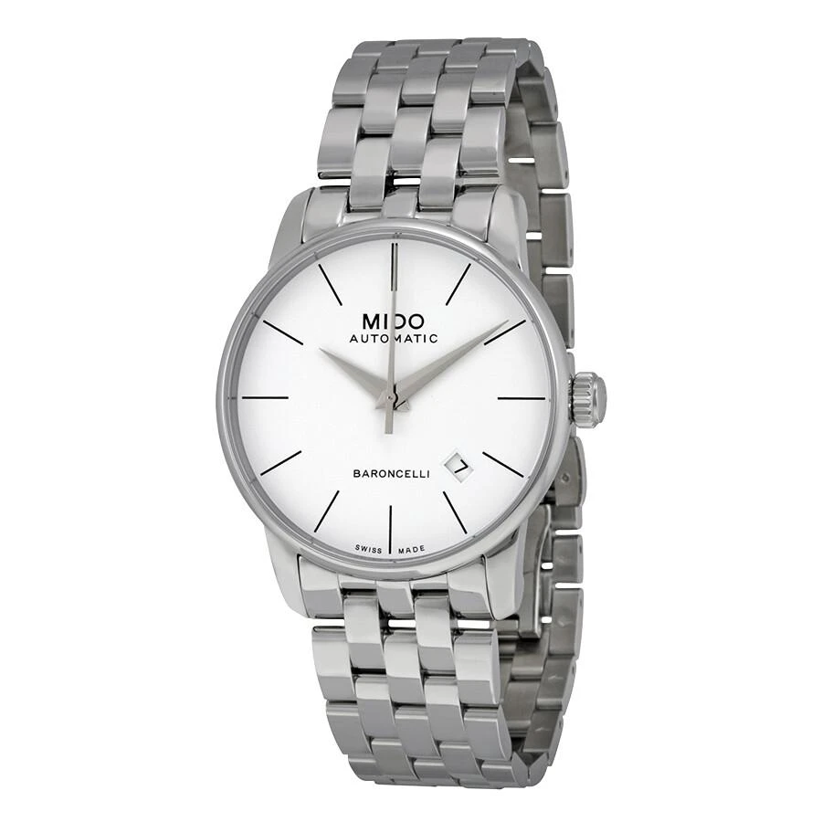 MIDO Baroncelli Automatic White Dial Stainless Steel Men
s Watch M86004761
