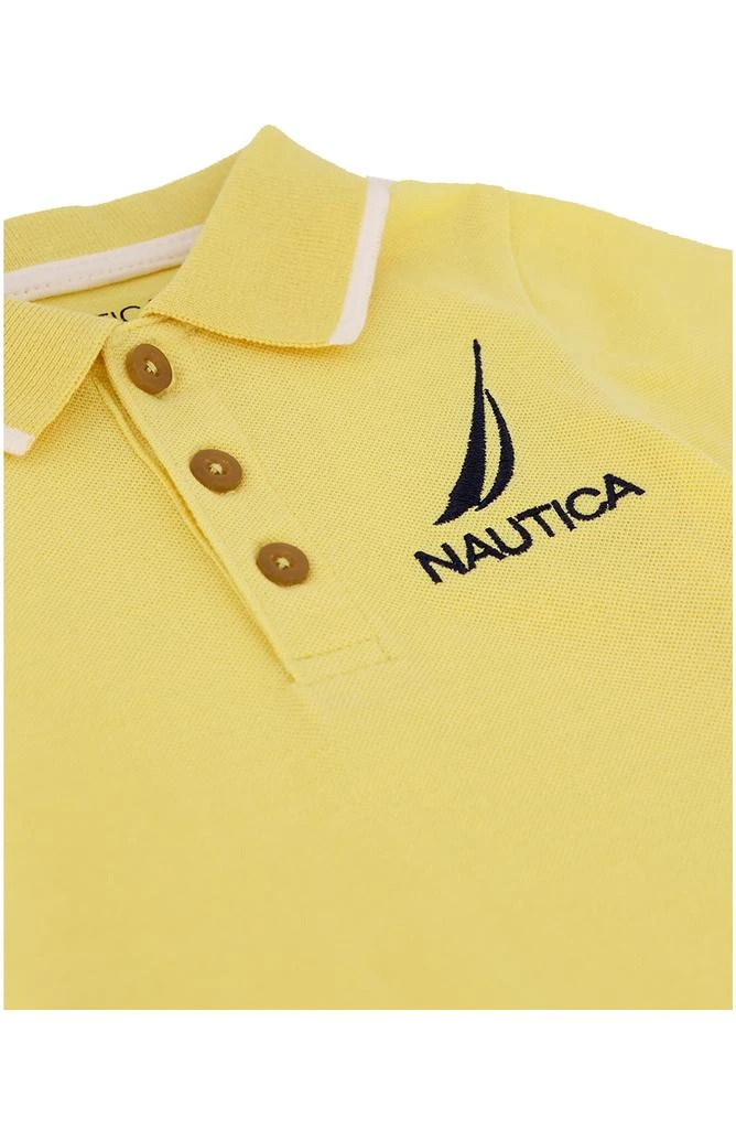 Nautica Polo Bodysuit & Stripe Woven Shorts Set 3