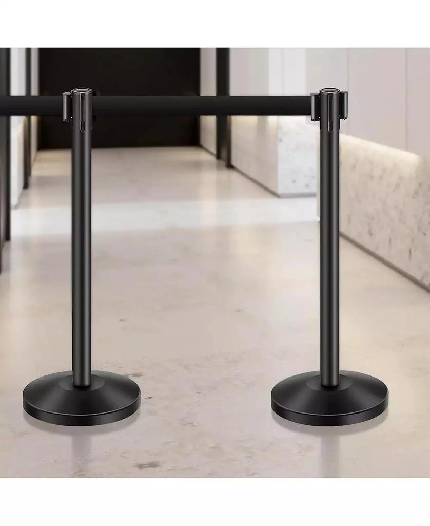 Yescom 6 Piece Crowd Control Stanchion Set with Retractable Belts for Exhibitions 9