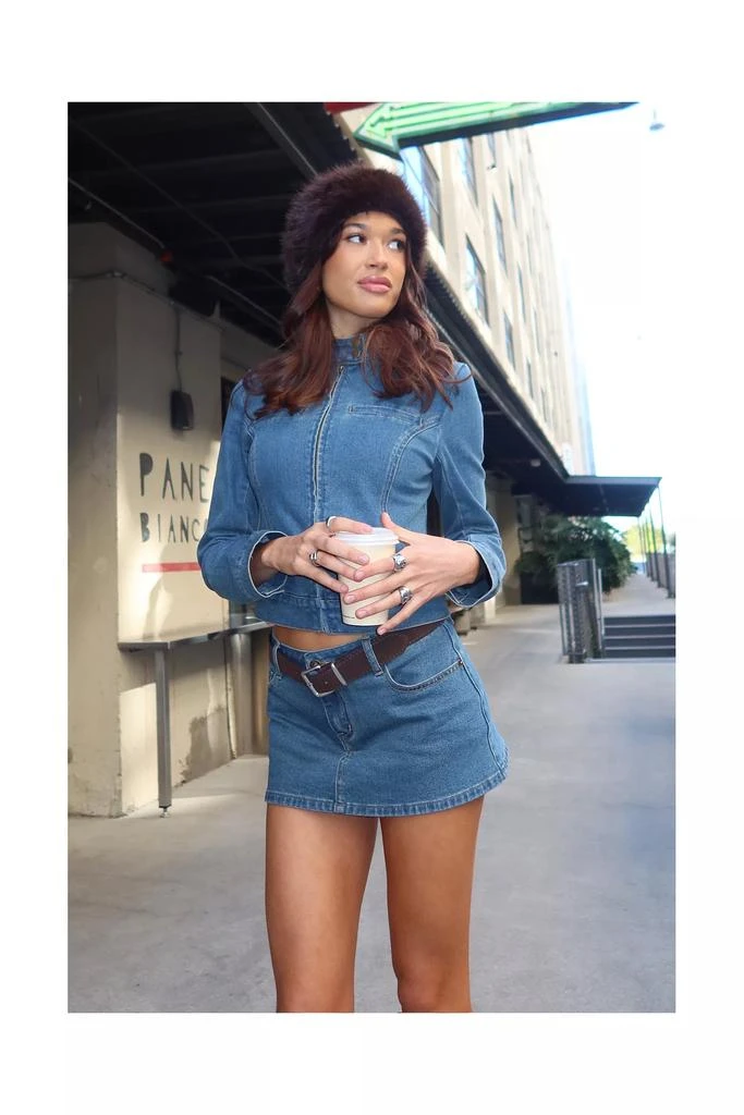 Edikted Edikted Josiee Stretchy Denim Moto Jacket 2