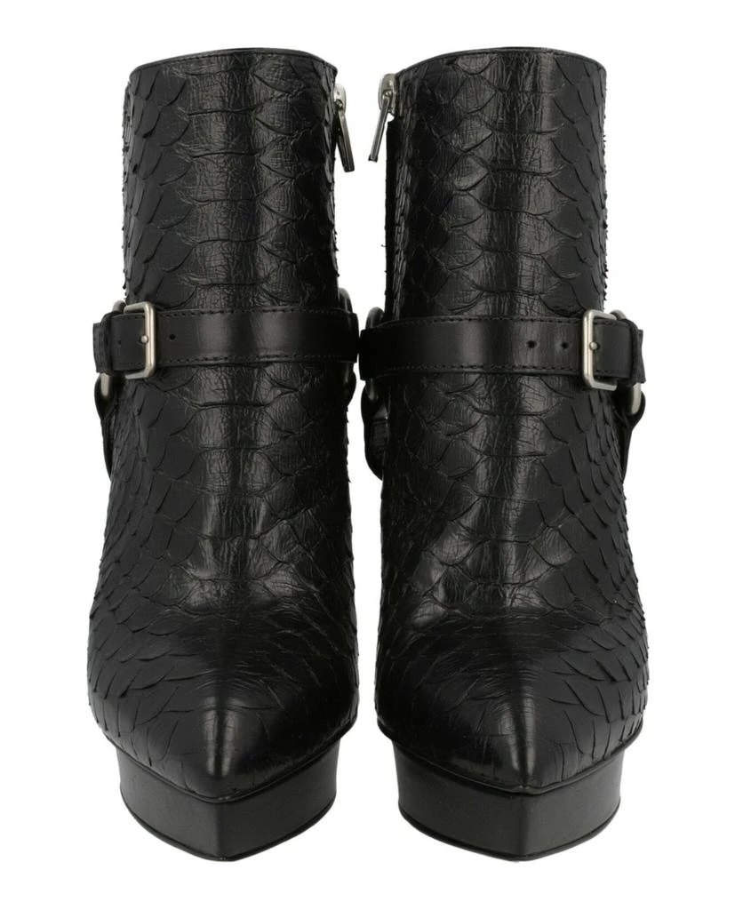 Yves Saint Laurent Janis Python Ankle Boots 5