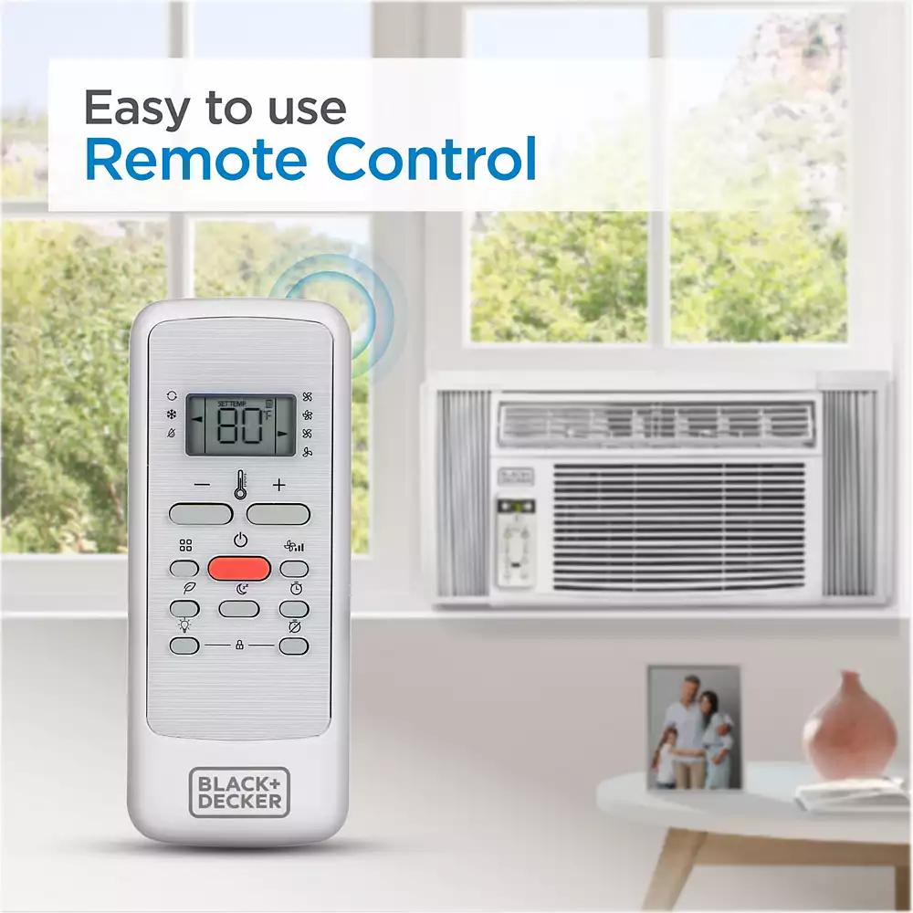 Black & Decker BD12WT6 Window Air Conditioner with Remote Control ,12000 BTU, Cools Up to 550 Square Feet, Energy Efficient, White