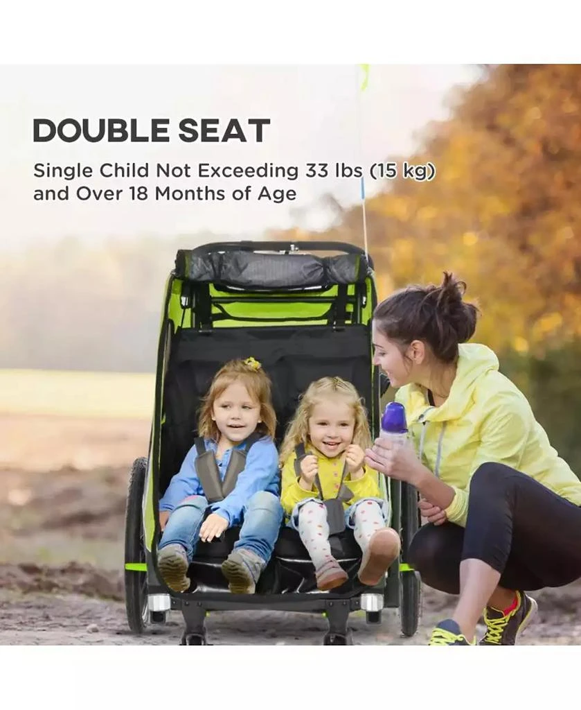 HONGGE 3 in 1 Kids Bike Trailer Jogger and Stroller 5