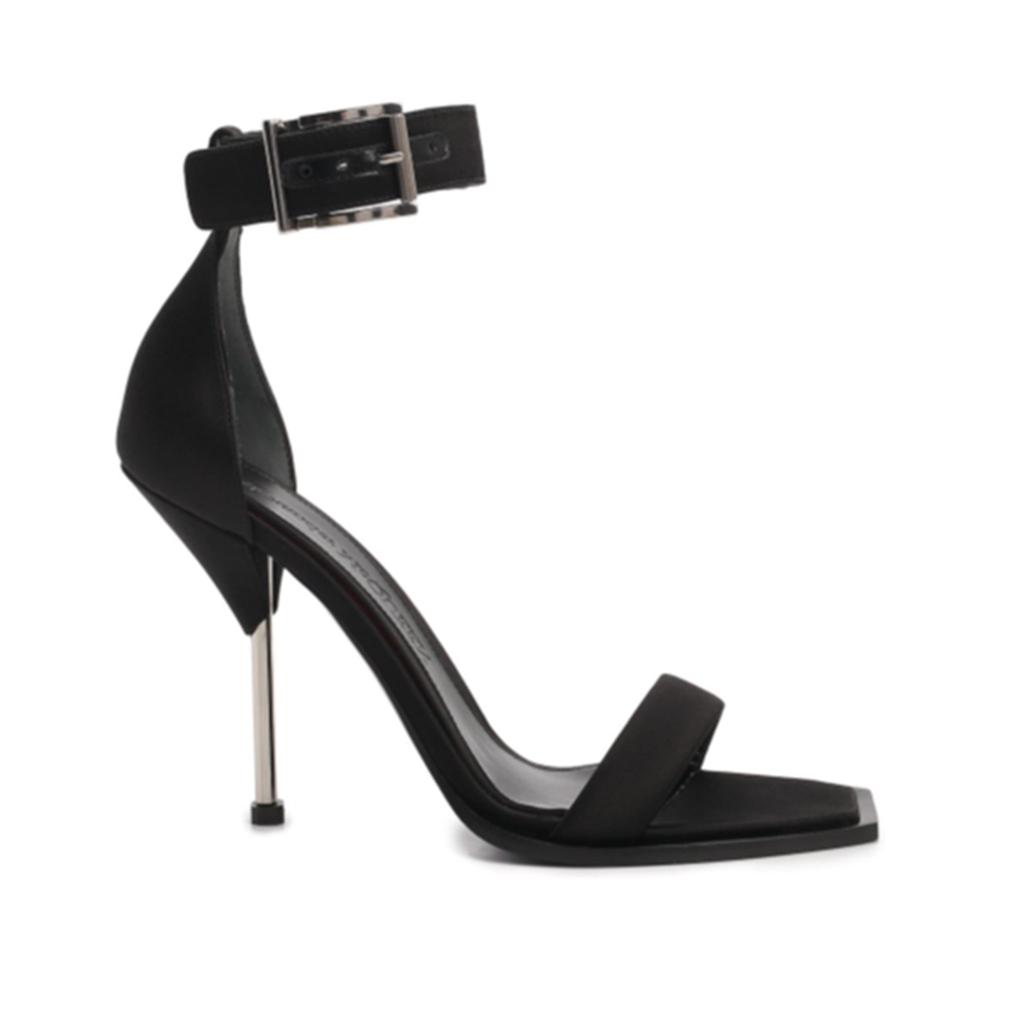 Alexander McQueen Alexander Mcqueen Silk Satin Heel Sandals