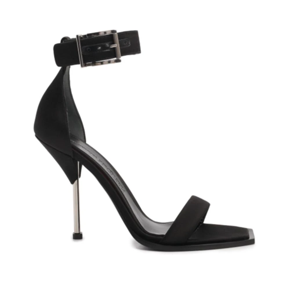 Alexander McQueen Alexander Mcqueen Silk Satin Heel Sandals 1