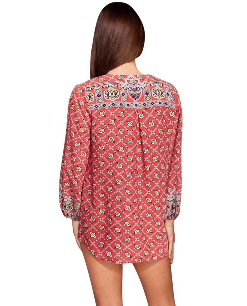 Nanette Lepore Pretty Tough Lace Up Tunic Top