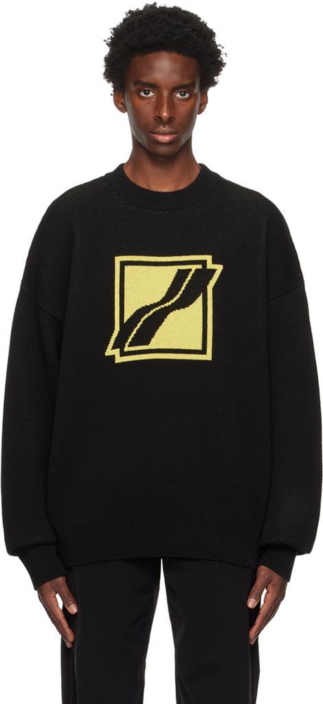 We11done Black Crewneck Sweater