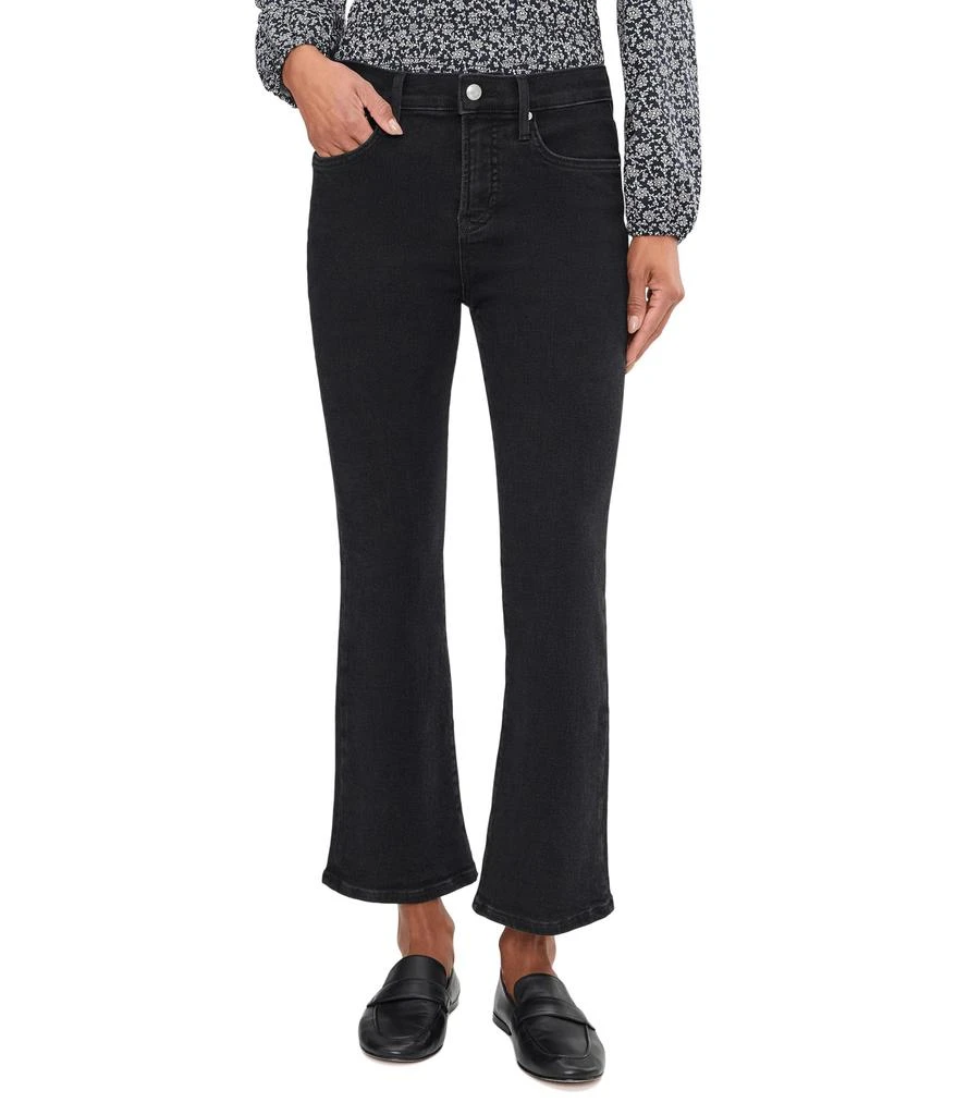 Madewell The Stretch Flare Crop Jean in Black Rinse