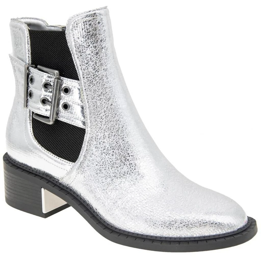 BCBG Womens Buckle Man Made Motorcycle Boots 1