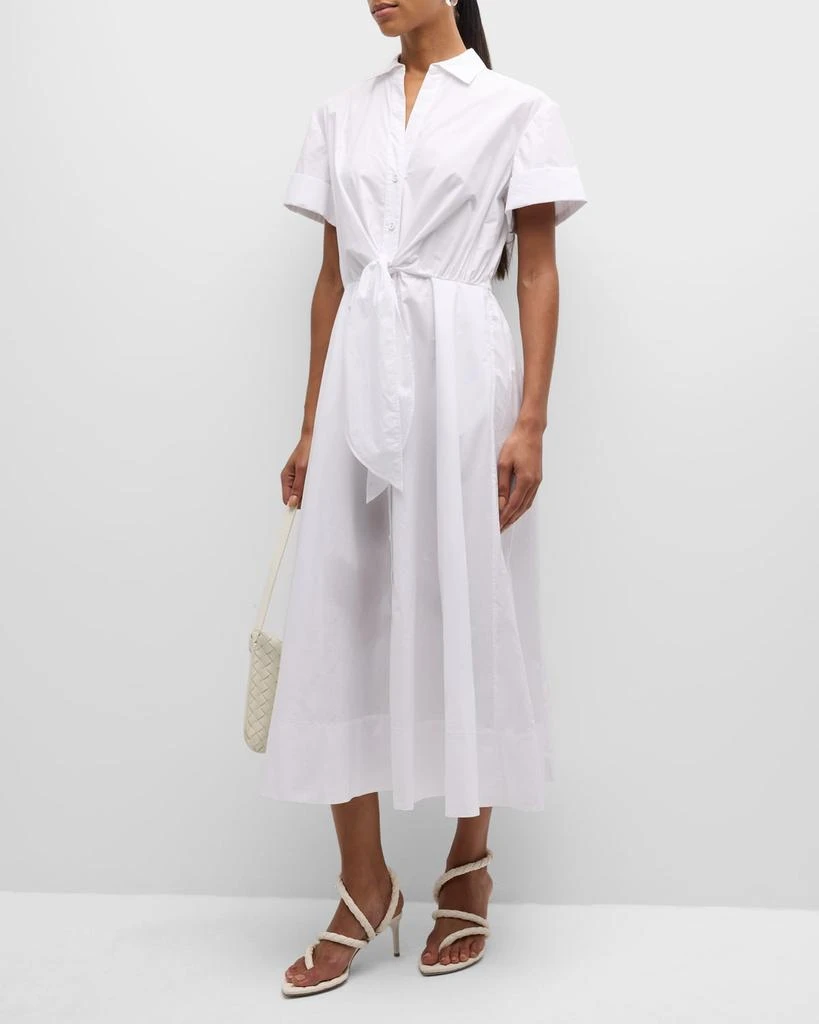 Cara Cara Asbury Self-Tie Waist Cotton Poplin Midi Dress 2