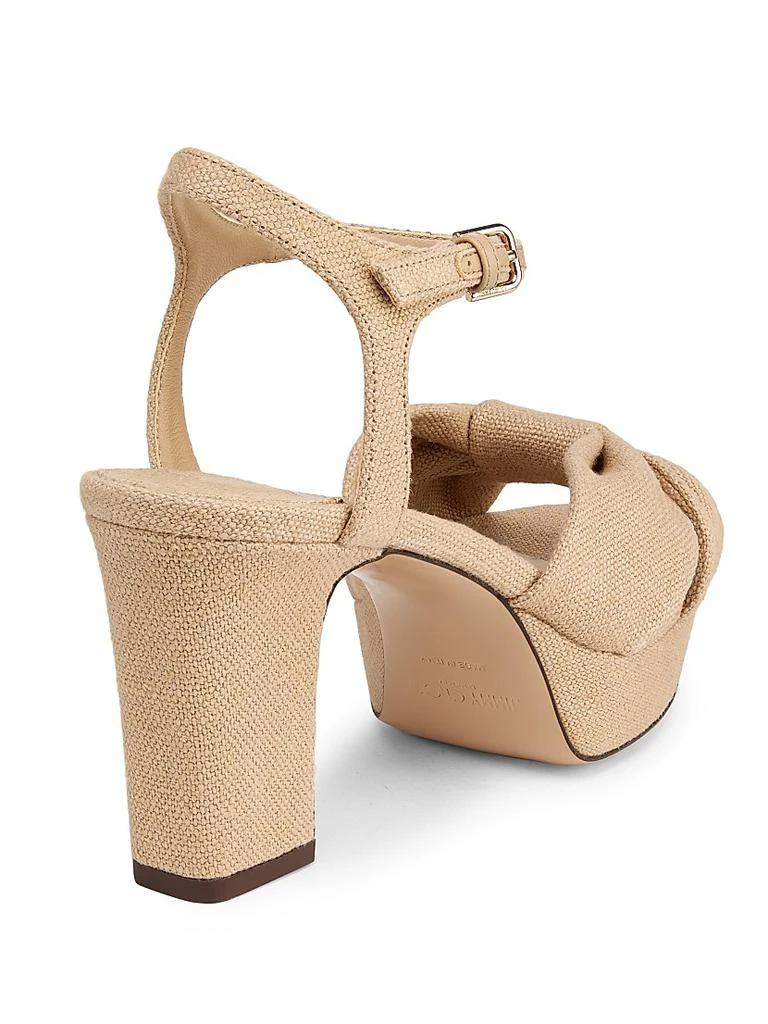 Jimmy Choo Heloise 80MM Linen Platform Sandals 3