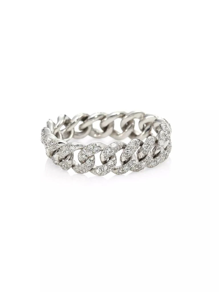 SHAY Diamond & 18K White Gold Link Ring 1