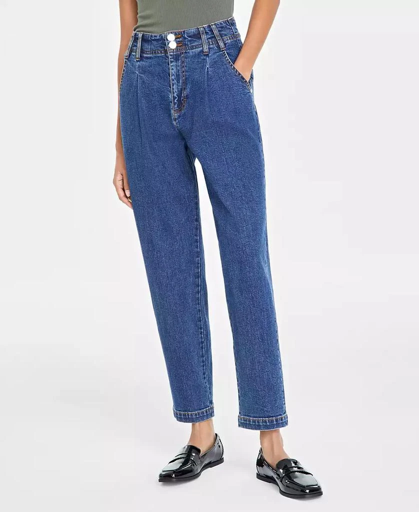 On 34th Women's Pleated Tapered-Leg Jeans, Created for Macy's 3