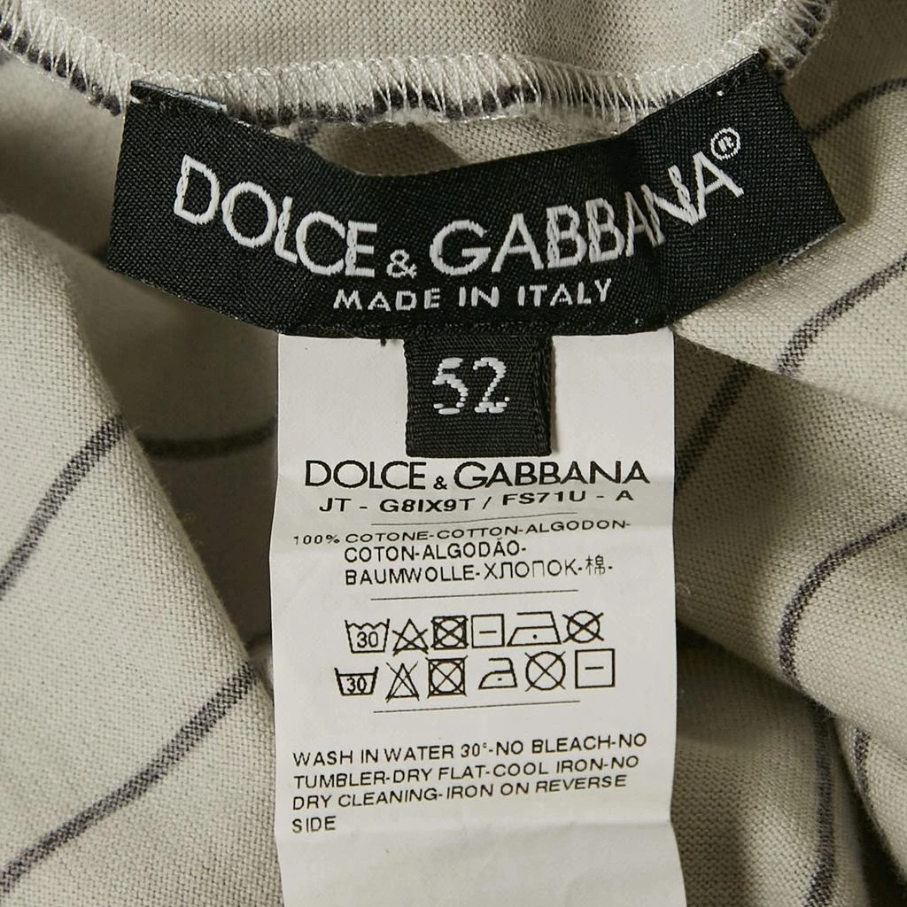 Dolce & Gabbana Dolce & Gabbana Black/White Royal King Print Cotton Jersey Baseball T-Shirt XL 5