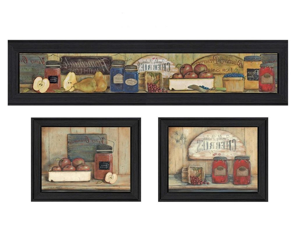 Hivvago Set Of Three Kitchen Black Framed Print Kitchen Wall Art 4