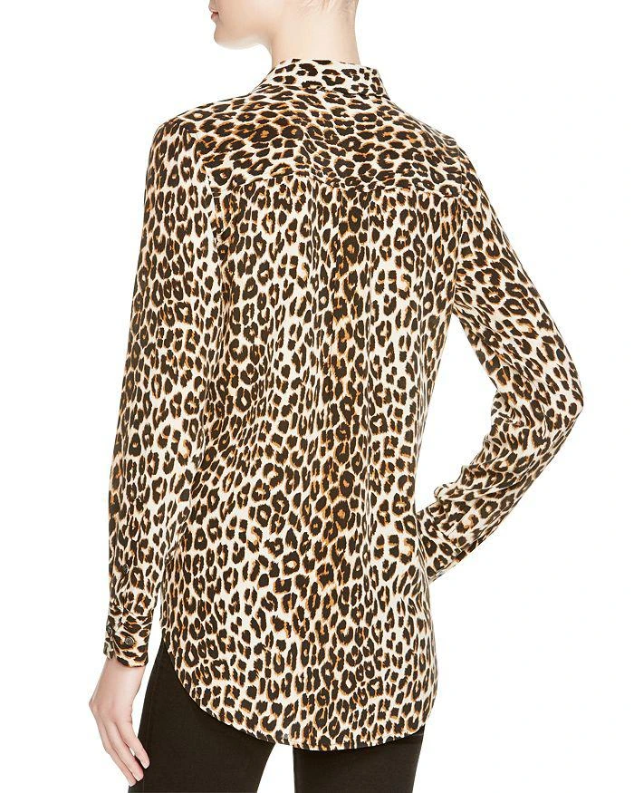 Equipment Slim Signature Leopard Printed Silk Shirt 2