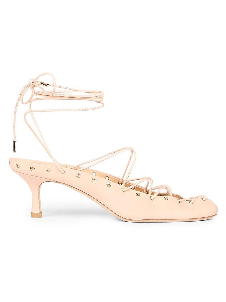 Chloé Ghilies Lace-Up Ankle-Wrap Mules 1