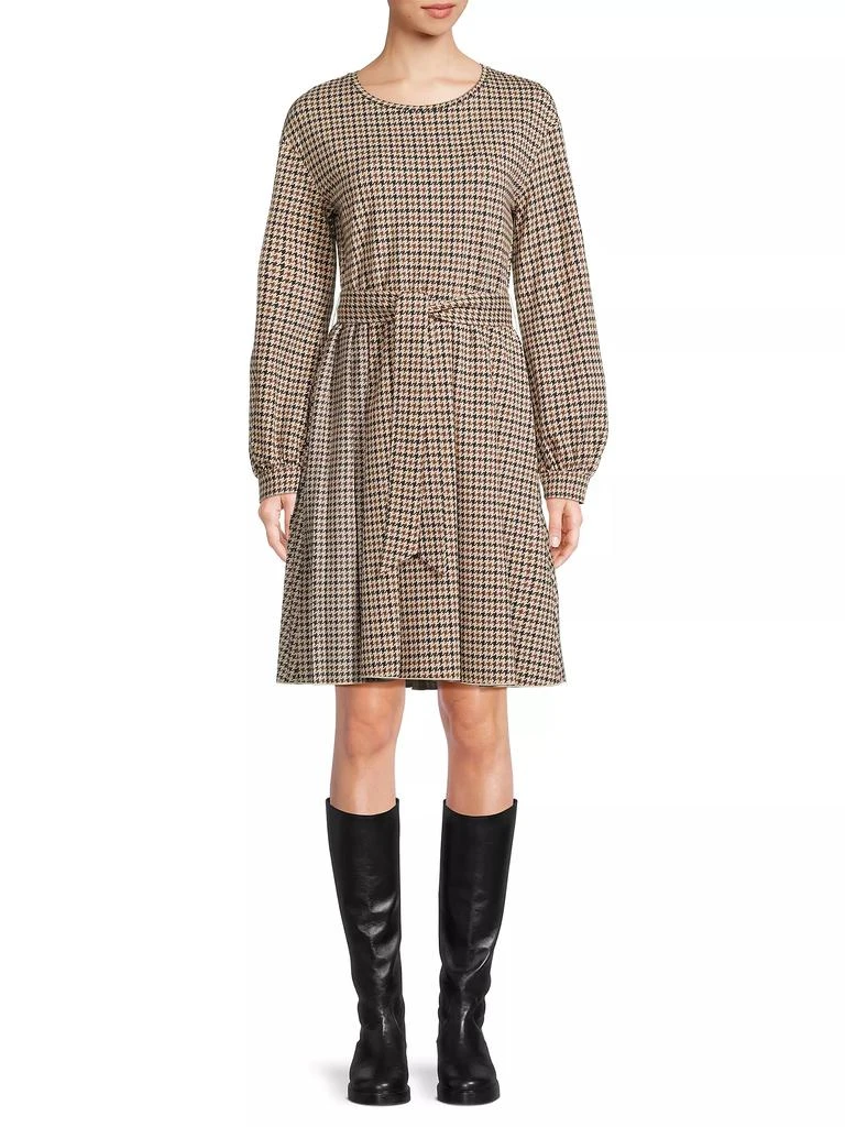 Weekend Max Mara Vetta Houndstooth Jersey Belted Minidress 3