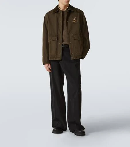 Burberry Corduroy-trimmed cotton twill field jacket 2