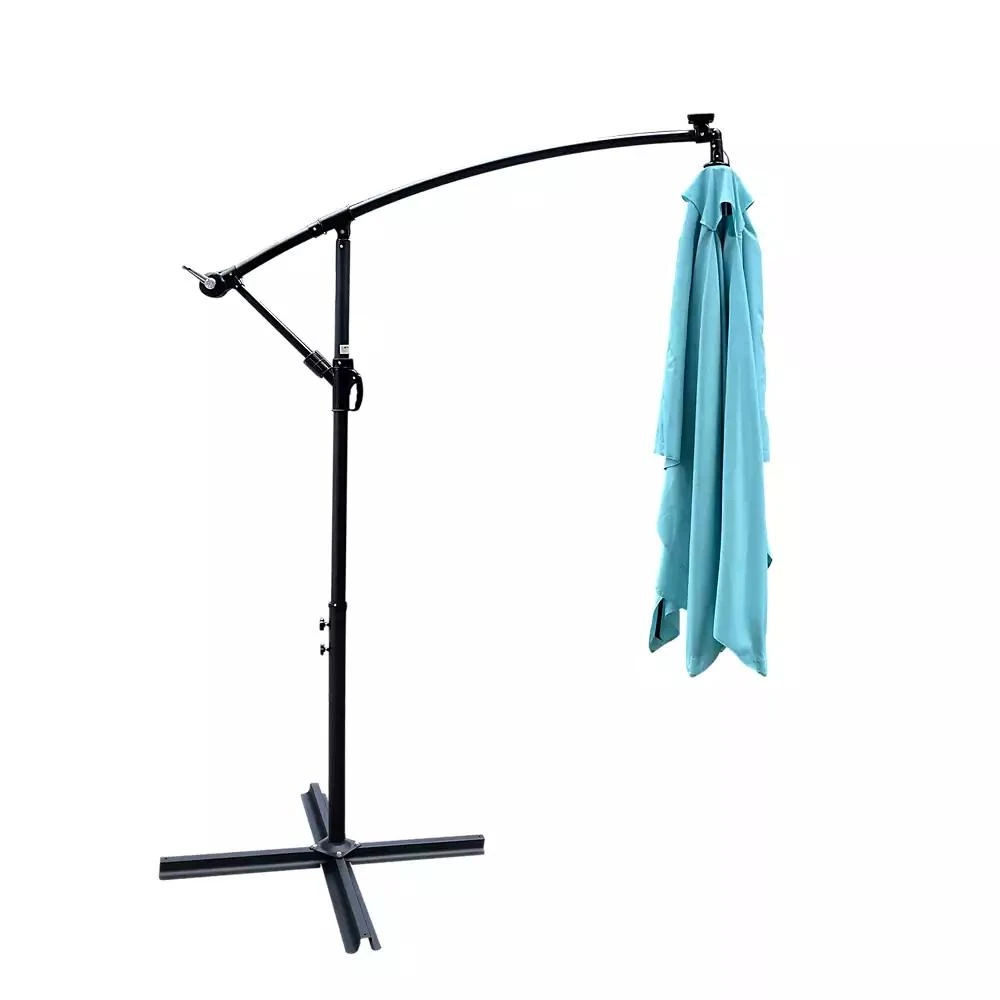 Streamdale Furniture Solar Powered LED Patio Umbrella, 8 Ribs, Crank and Cross Base 2